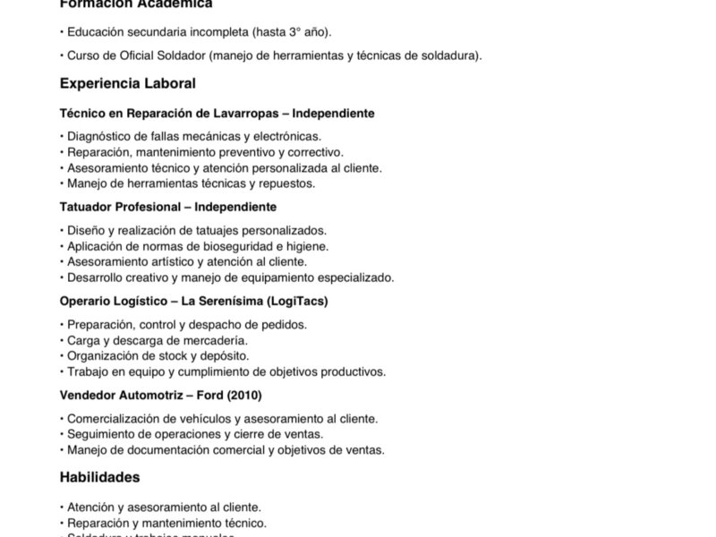 Curriculum vitae